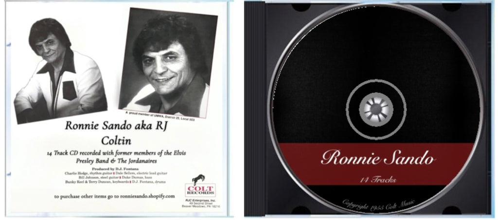 Ronnie Sando with former members of the Elvis Presley band & The Jordanaires 14 Track CD