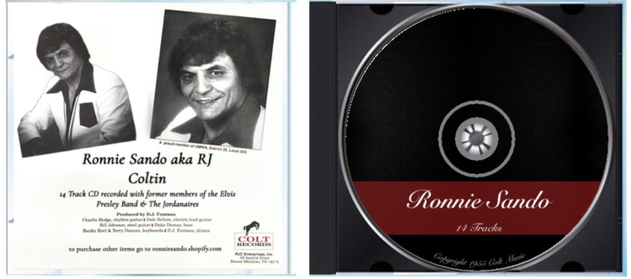 Ronnie Sando with former members of the Elvis Presley band & The Jordanaires 14 Track CD