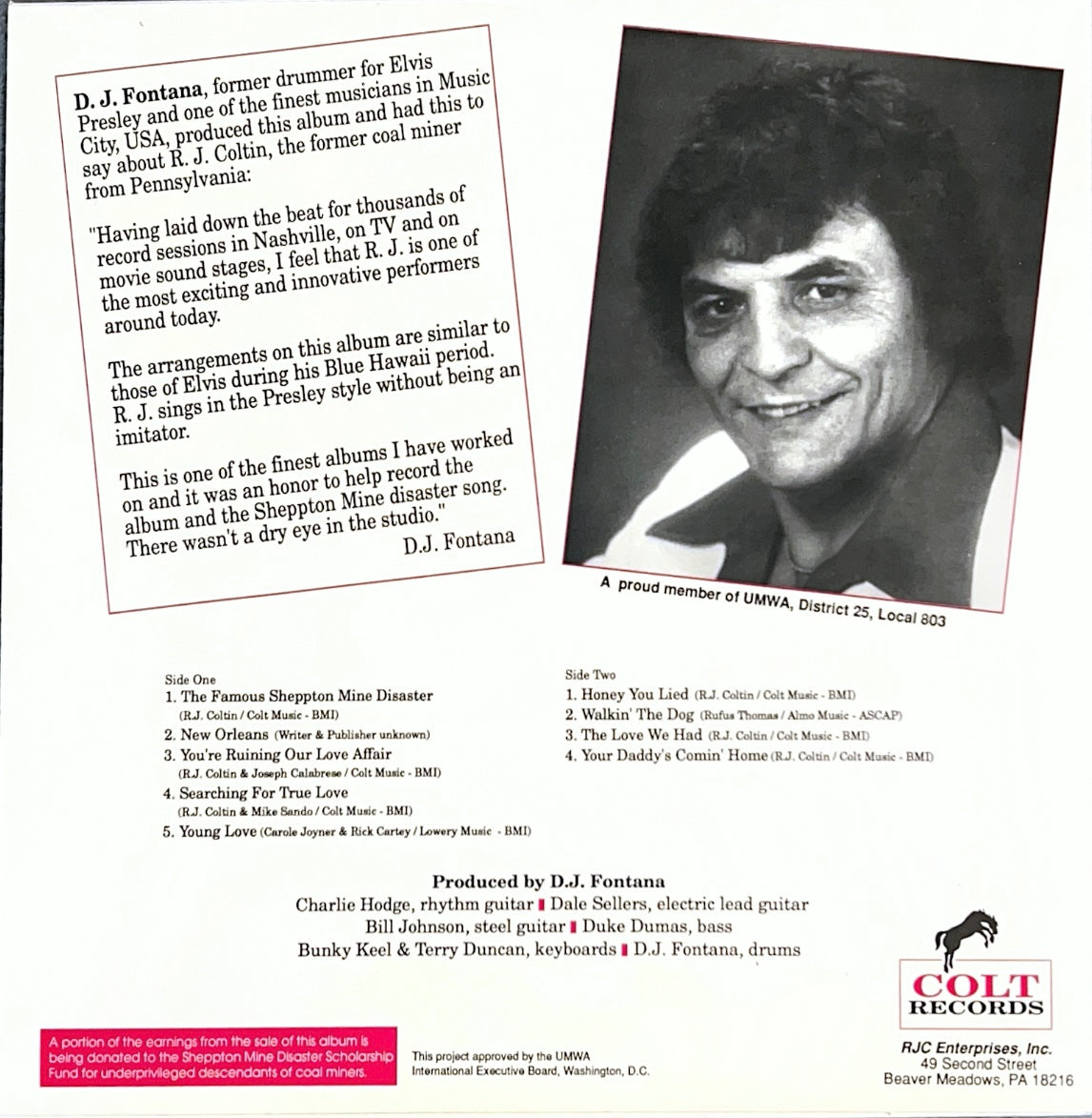 RJ Coltin the Famous Sheppton Mine Disaster - Colt Records Vinyl